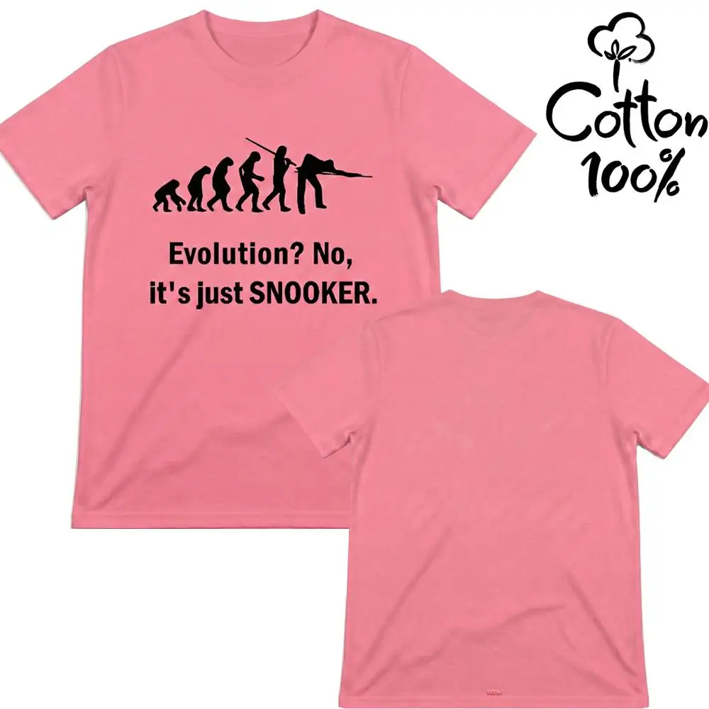 Men's 100% Cotton Snooker Evolution T-Shirt Street Fun Casual Short-Sleeve Top A Must Give Gift For Y2K Billiards Enthusiasts