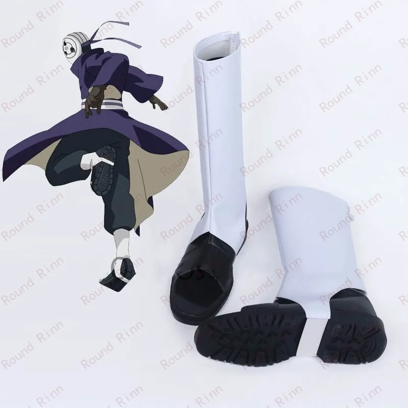 

JP Anime Uchiha Obito Cosplay Costume Shoes Anime Handmade Boots