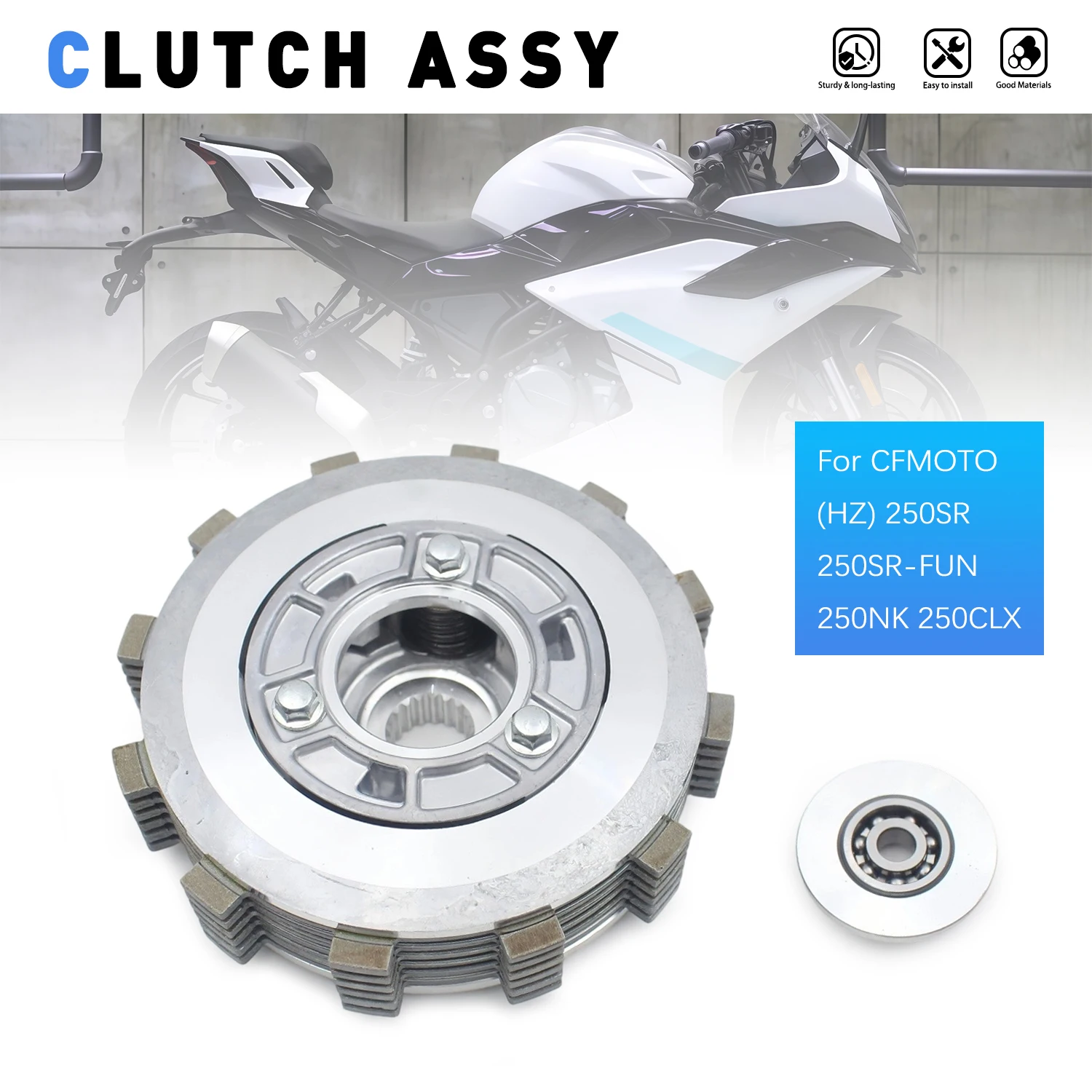 For CFMOTO 250SR 250SR-FUN 250NK 2023 2024 250CLX Replacement Clutch Assembly Motorcycle Engine Drive Parts
