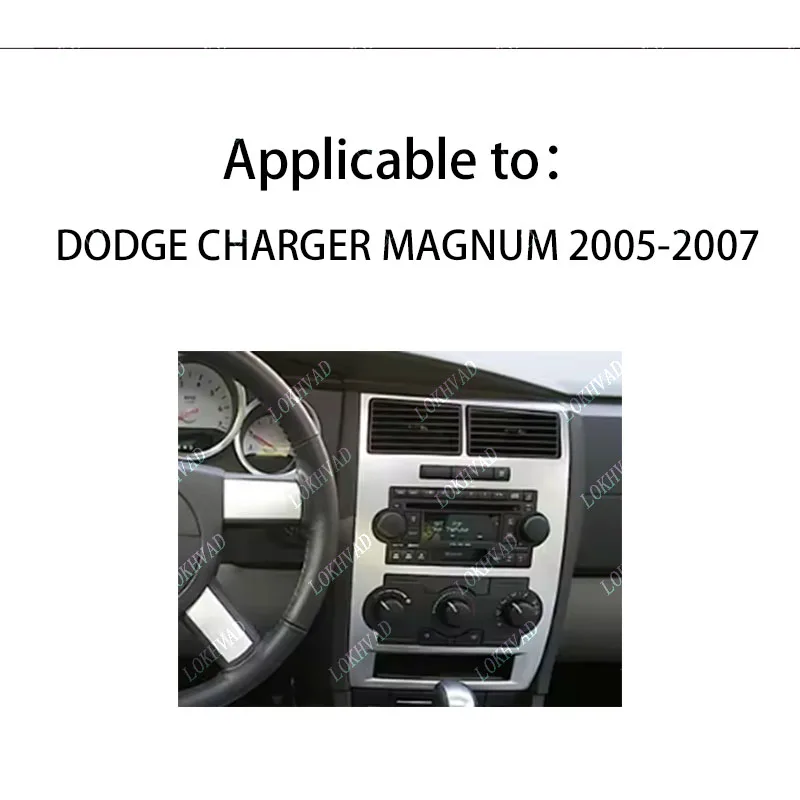 9 inch Android car audio radio frame fascia for DODGE CHARGER MAGNUM 2005-2007 2din dvd dash mount kit panel wire cable
