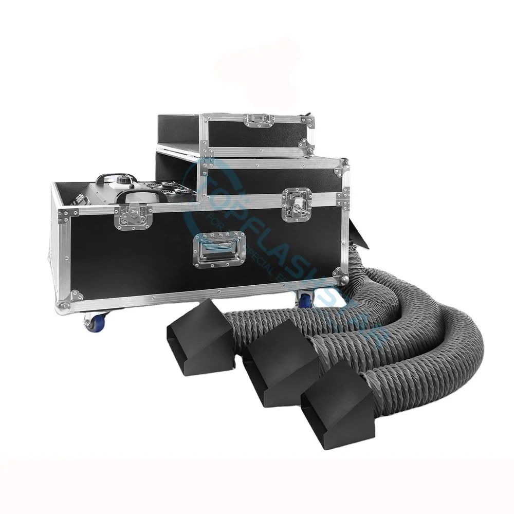 5000W Low Lying Fog Machine Water Base Three Output Ground Smoke Machine For Wedding Stage Event Party Water Mist DMX Remote