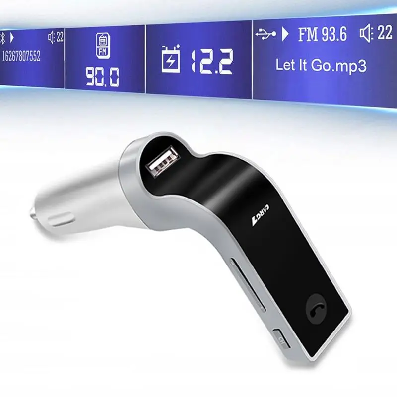 

G7 Bluetooths FM Transmitter Multifunctional Car Bluetooths Handsfree Transmitter Kit LED Display FM Transmitter USB Charger