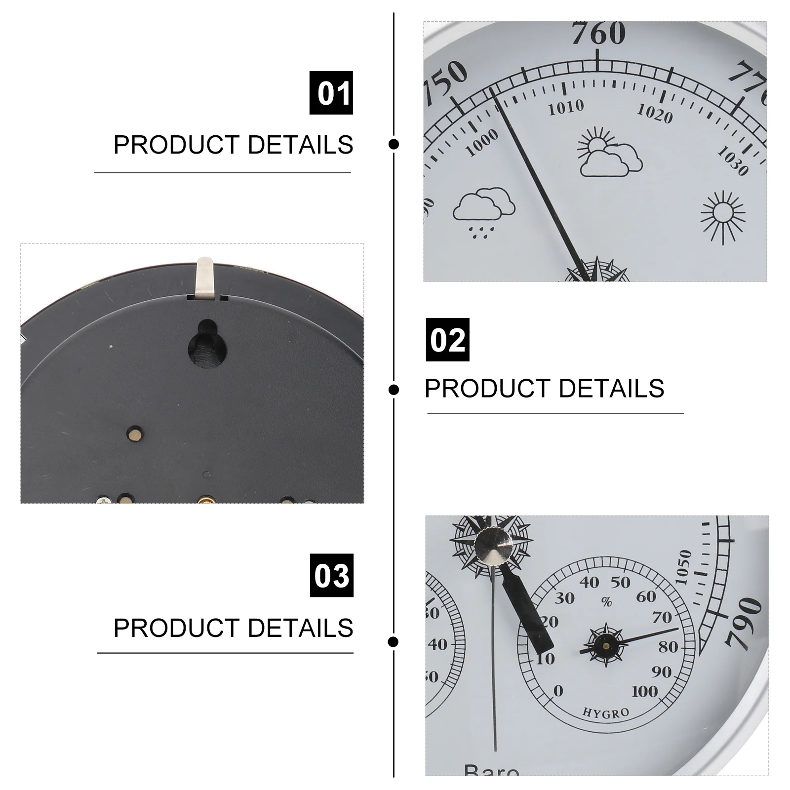 

3 In 1 Weather Station Thermometer Hygrometer Barometer Digital Temperature Humidity Pressure Monitor For Home Indoor Outdoor