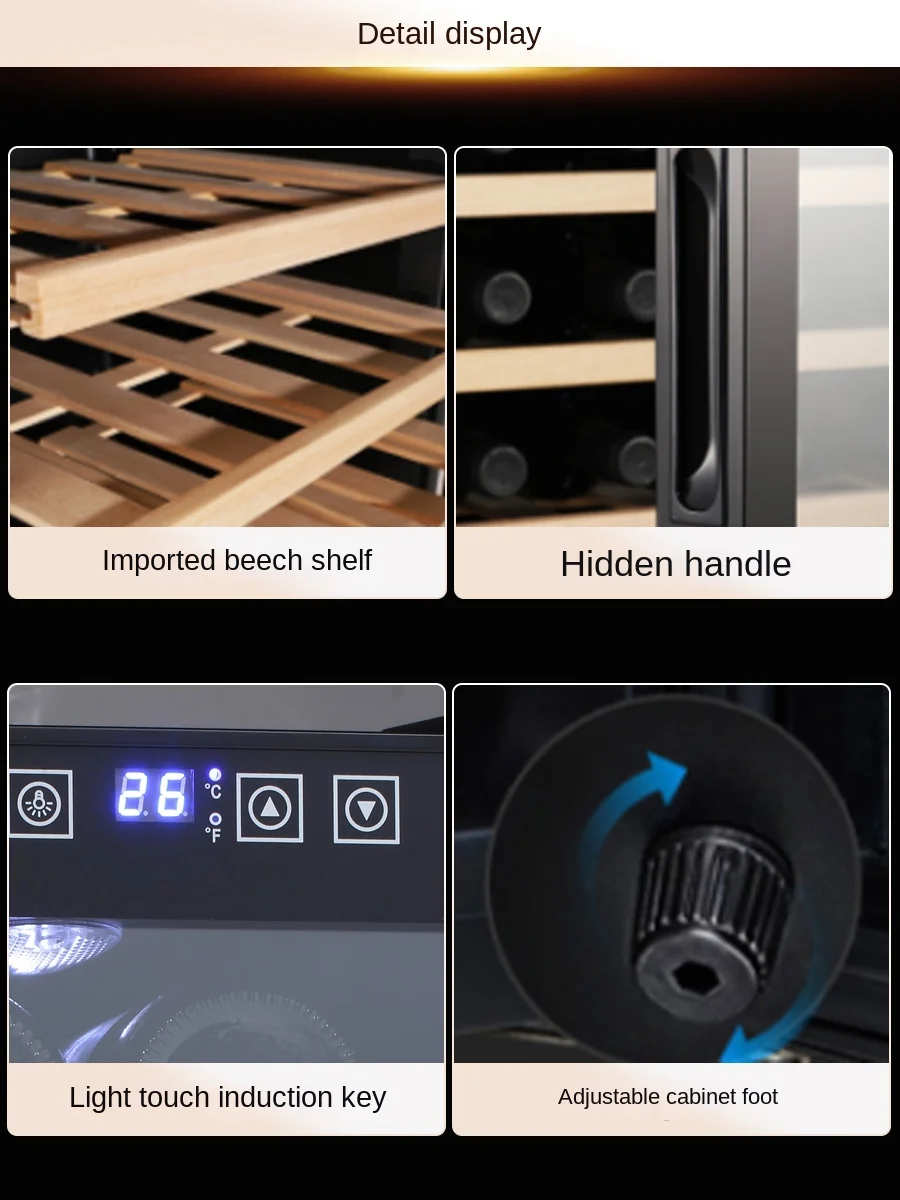 220V Bacchus Red Wine Cabinet Electronic Thermostatic Wine Storage Cabinet Wine Cabinet Household Small Ice Bar Refrigerator