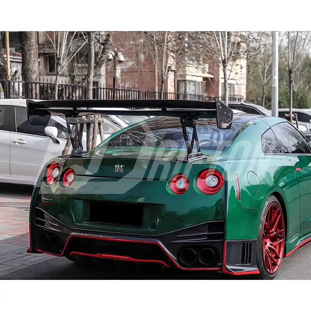 VolteX Style Carbon Fiber Rear Spoiler For Nissan R35 GTR GT Wing 2008 2009 2010 2011 2012 2013 2014 2015 2016 2017 2018 CBA DBA