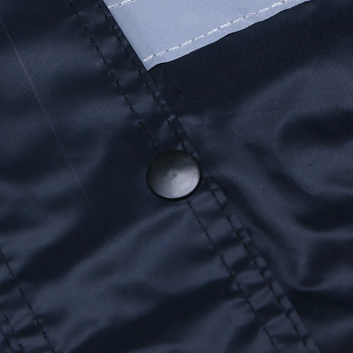 

Thicken Two-Piece Cycling Rain Suit Dark Blue Polyester Taffeta Xxxl Reflective Stripe Riding Raincoat Rain Pants Portable Adult