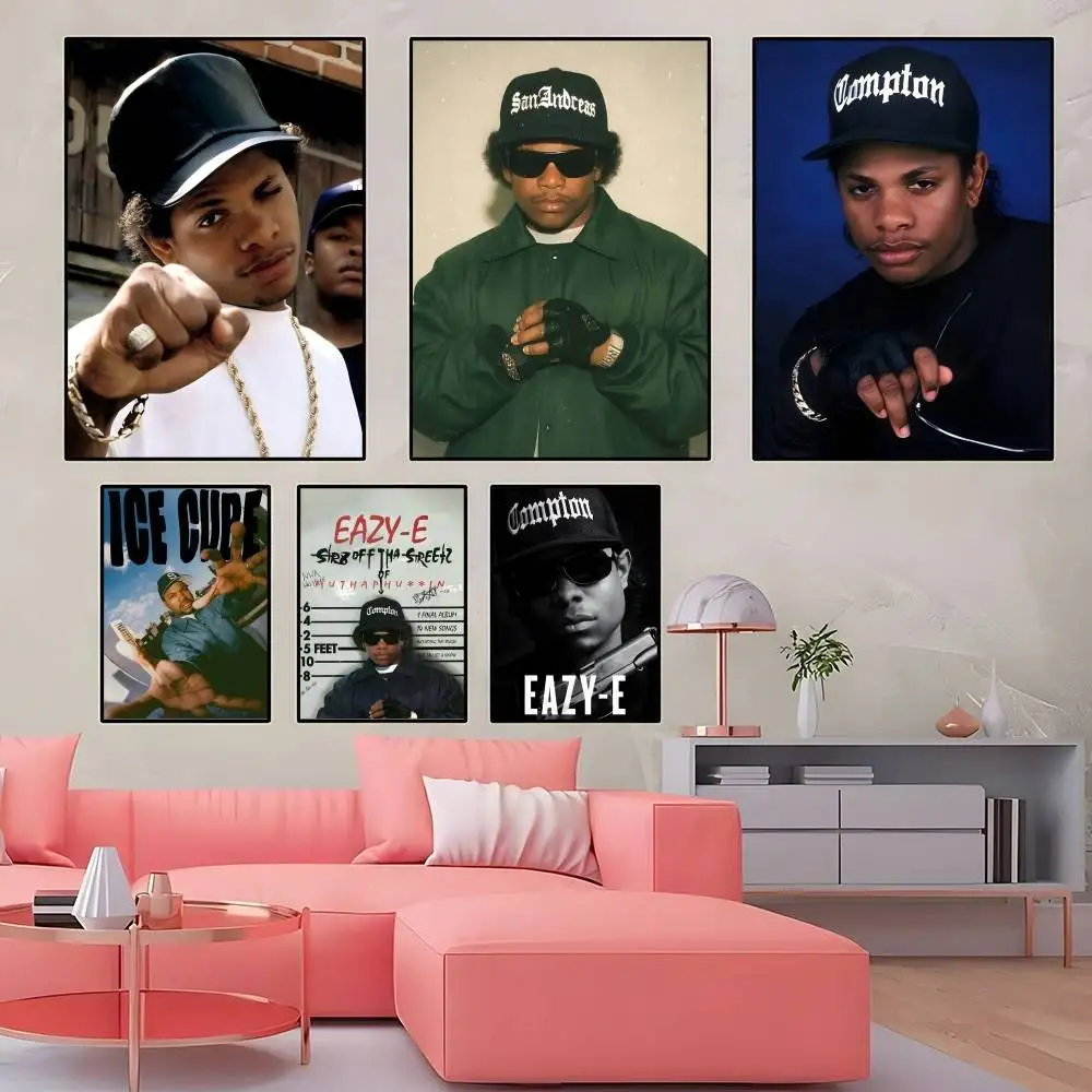 Rapper Singer E-eazy E Poster Painting Stickers Dorm Living Room Wall Decoration Gift Home Art Aesthetic