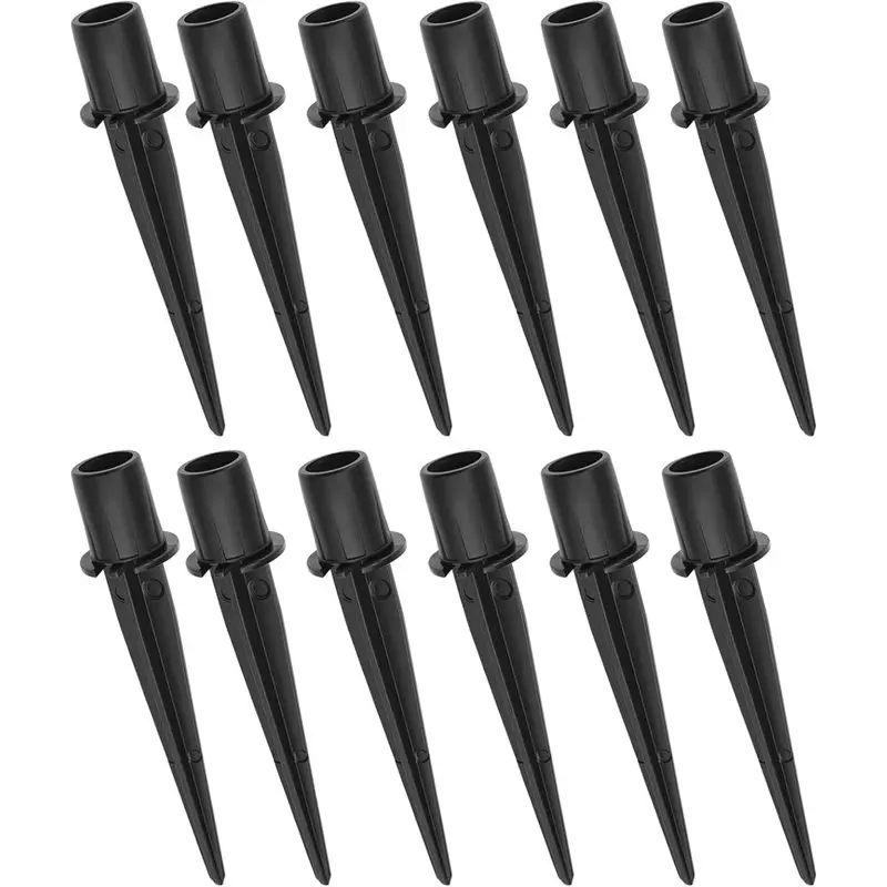 B50C Solar Lights Replacement Metal Stakes 12-Pack, Reinforced Ground Stakes, Nails For Garden Lighting System Spike
