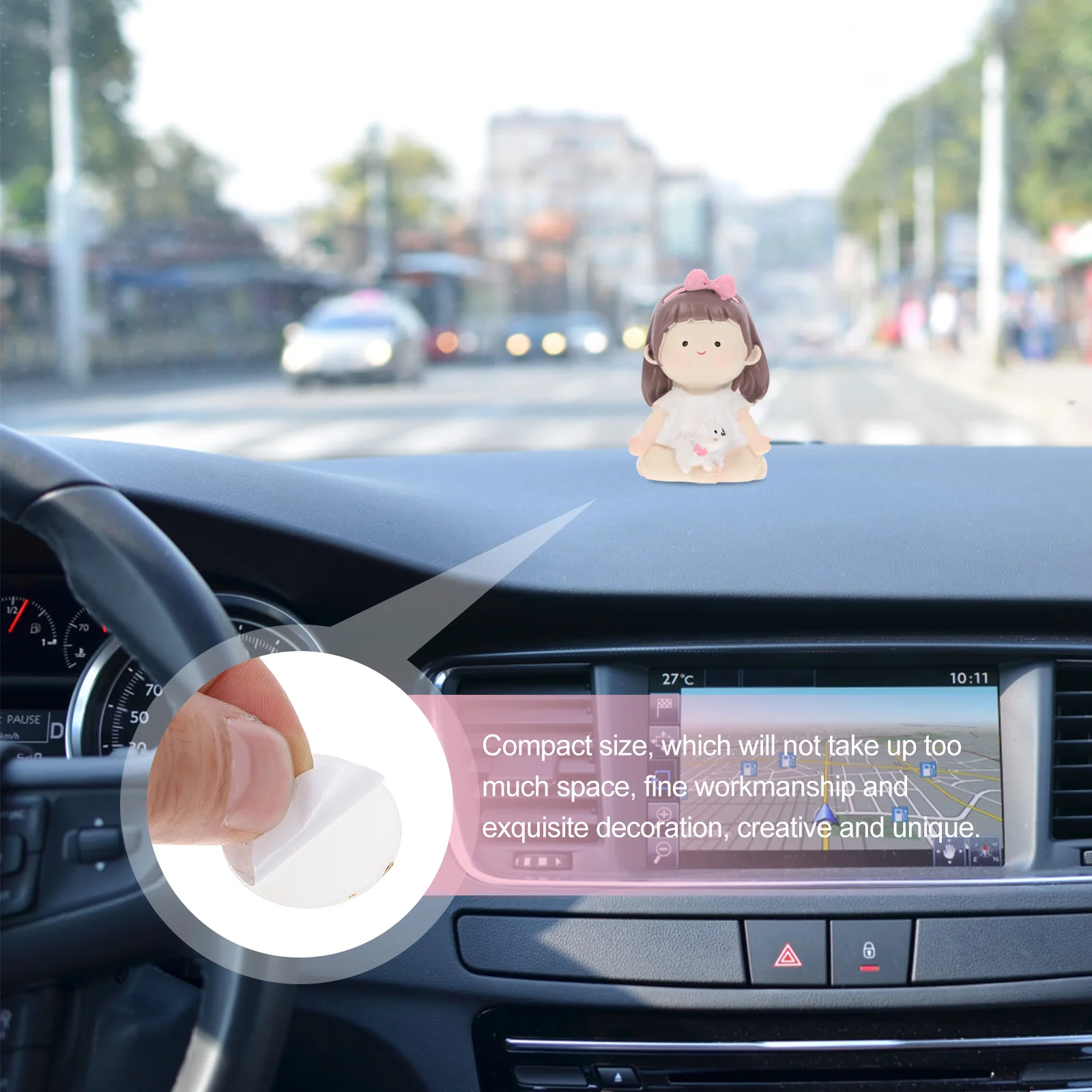 

Yoga Posture Miniature Cute Little Girl Figure For Desk Decor Office Women Car Decoration Home Desktop Ornament