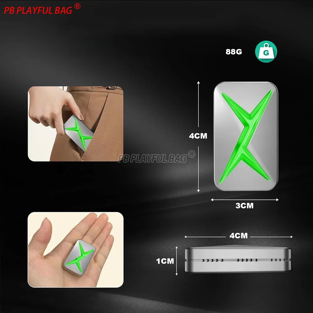 EDC Fidget Slider Push Plate Toy with Thunderbolt Engraving Infinite Position Stress Relief Kinetic Device Magnetic Slider TS57