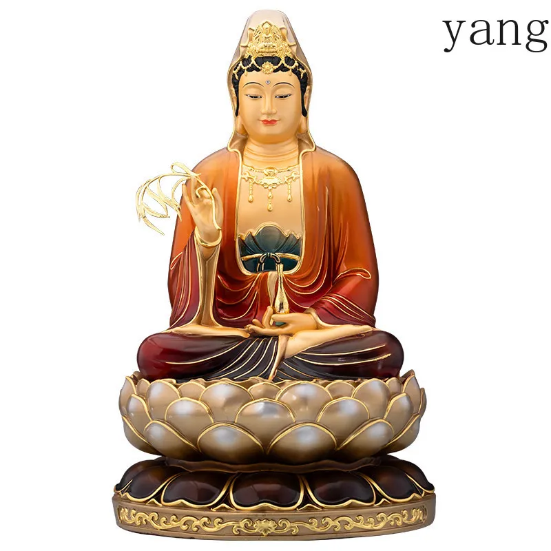 CX pure copper Guanyin Bodhisattva home offering Guanyin Buddha statue living room ornament