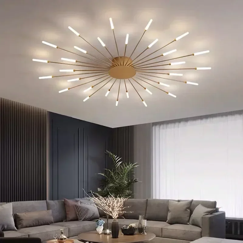 

Latest Style Nordic Round Ceiling Chandelier LED Living Room Bedroom Kitchen Gold Light Modern Minimalist Pendant Lamp Home Deco