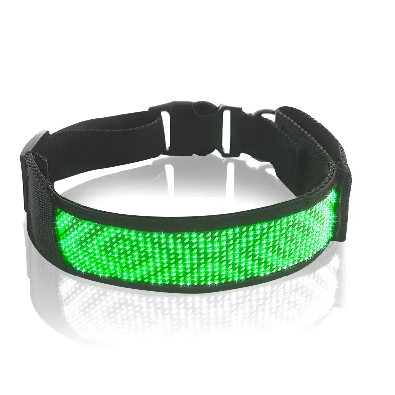 LED Dog Collar USB Rechargeable Light Up Dog Collar Adjustable Comfortable Safety Dog Collar for Small, Medium, Large Dogs