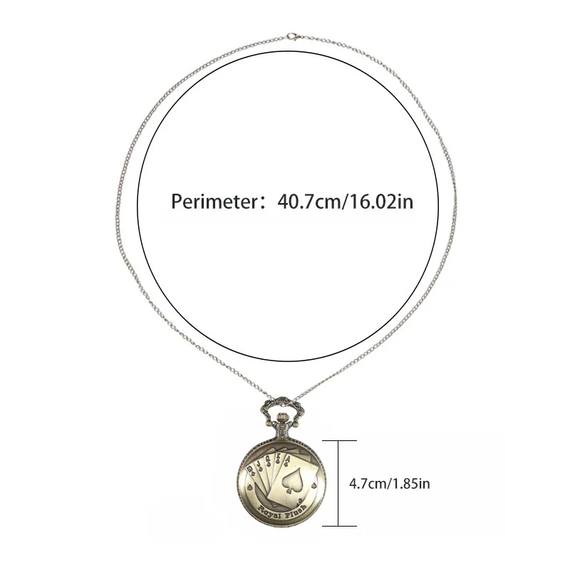 Montre de poche à quartz de luxe pour hommes et femmes, conception de carte à jouer, collier pendentif, horloge, meilleurs cadeaux