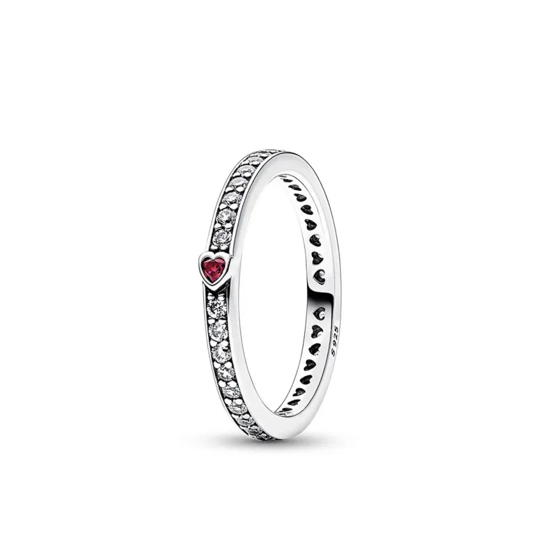 European New 925 Silver Heart-Shaped,Floral,Square Ring Suitable for Exquisite High-Quality Jewelry for Women at Wedding Parties gallery 5