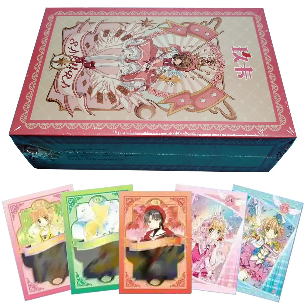 

Коллекционная карточка «Сакура — собирательница карт»: Волшебная девочка, растущая в аниме-стиле, изысканная двойная фотокарточка, тематическая карточка для детей, подарок на Рождество
