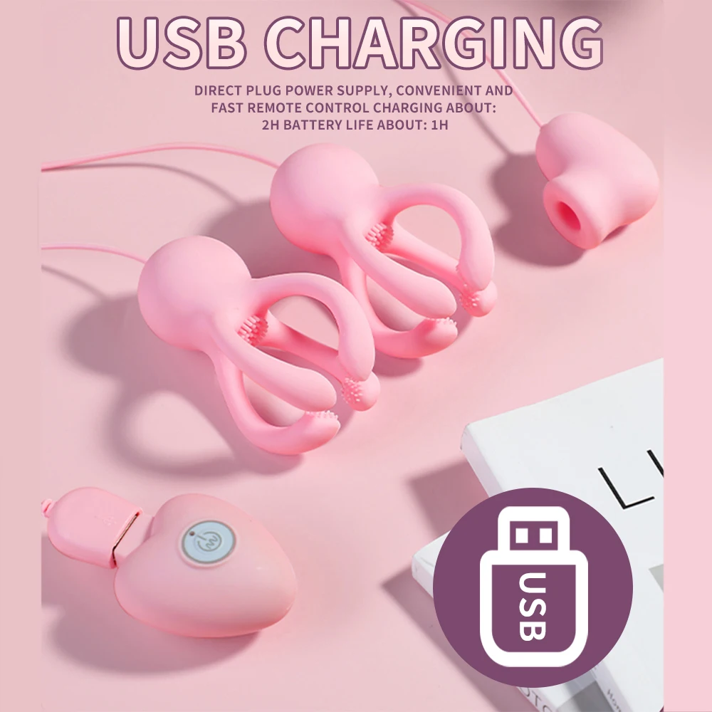 الحلمة المشبك هزاز للنساء تدليك الثدي البظر Ctimulator محسن الحلمة مص محفز الجنس لعب الإناث ألعاب جنسية #2