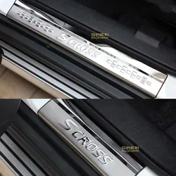 For Suzuki SX4 S-Cross SCross 2014-2024 2016 2020 2021 2022 Stainless Car Door Sill Kick Scuff Plate Protector Trim