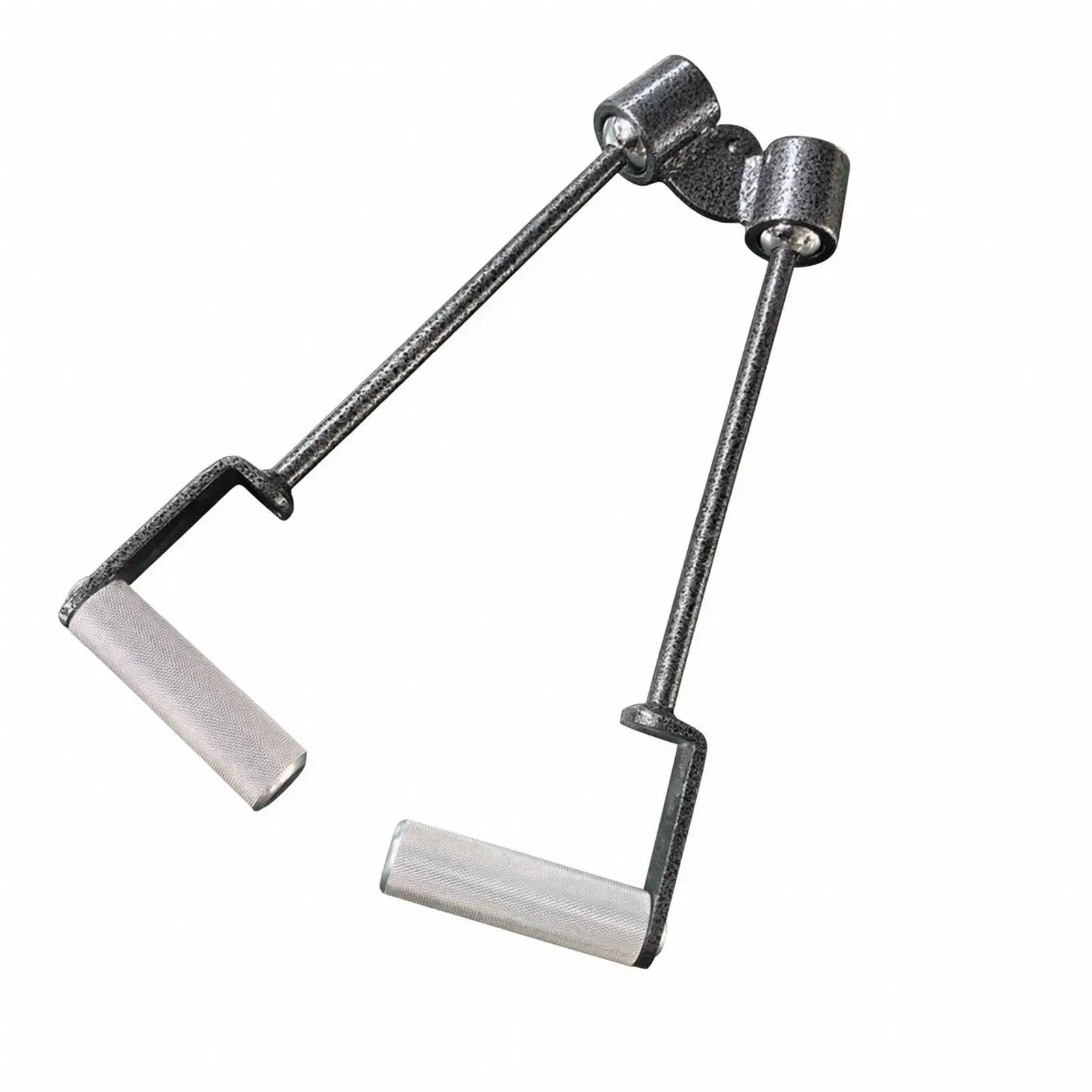 Ergonomic Iron Gym Handlebar for Cable Machine Pulley Attachment Dual Knurled Grip Strength Training