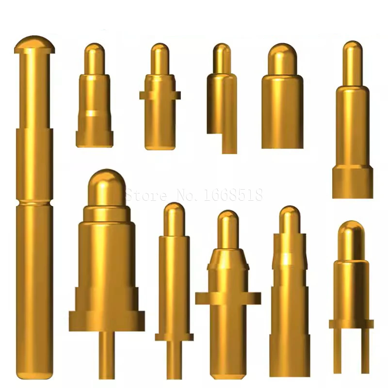 10PCS/Lot Pogo pin connector pogopin battery spring load contact DIP pin PCB 2 3 4 5 6 7 8 9 10 12 14 15 16mm test spring probe