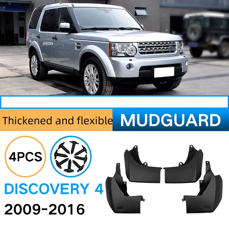 

Thickened and flexible 4pcs Front & Rear Fender for Land Rover Discovery 4 2009-2016 Car Mudflaps Splash Guard Mudguards