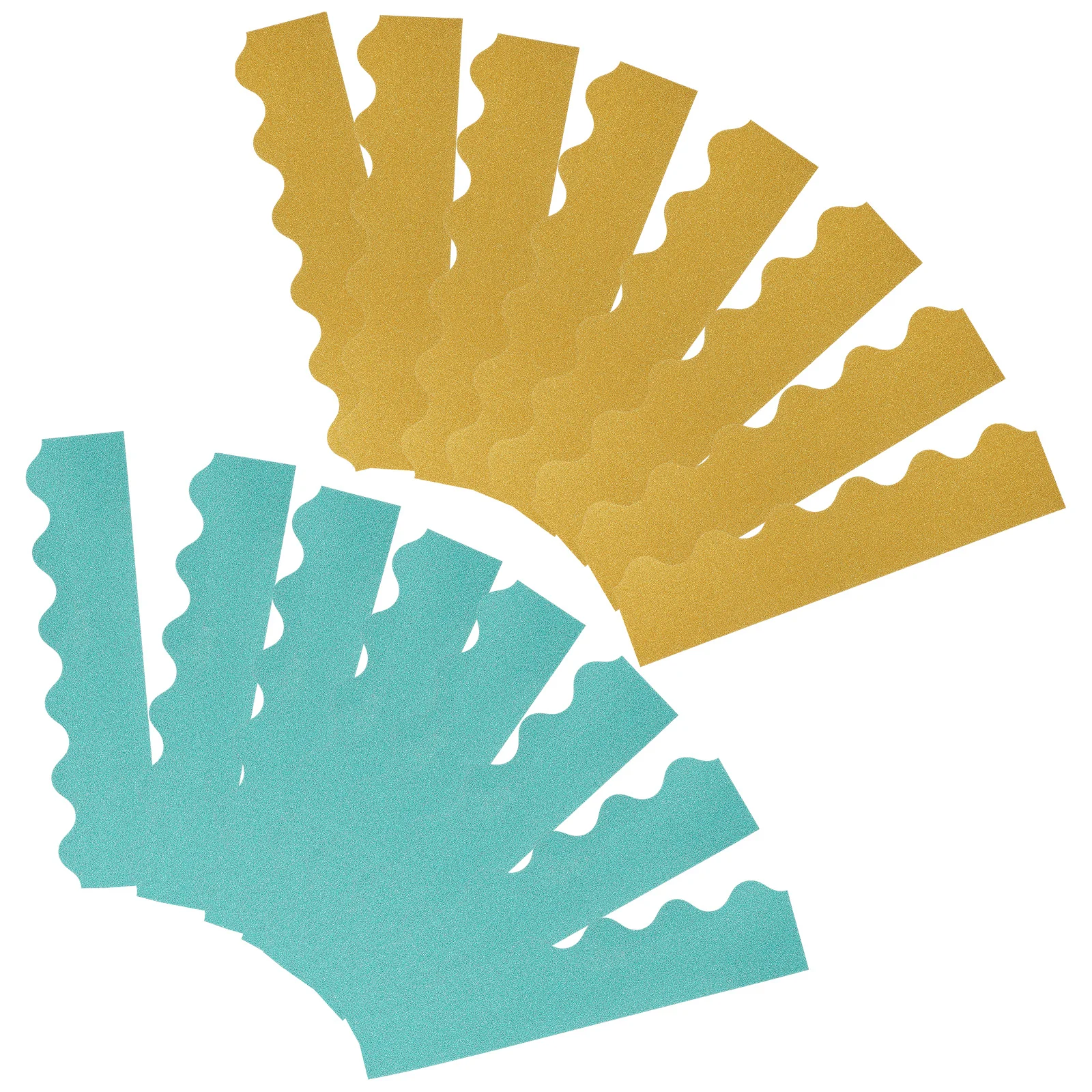 

2Sets Adhesive Glitter Bulletin Borders Long Roll Decorative Classroom Blackboard Border Trims School Bulletin Board Decor