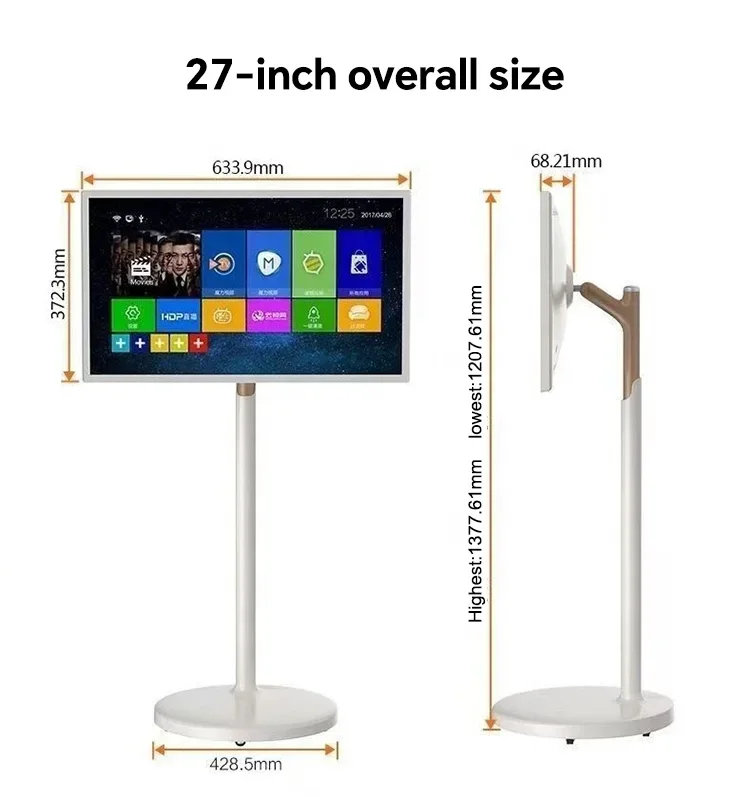 27 inch HD TV touch screen Rechargeable learning and Tik  Tok TV Gym interactive smart  youtube premium account tech gadget