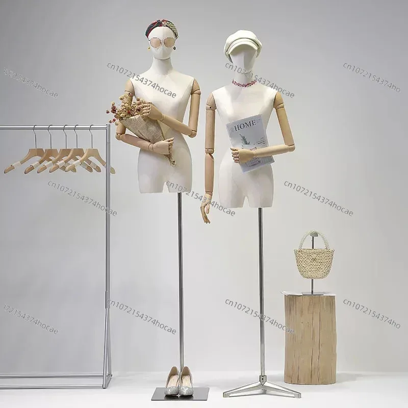 Clothing Store Mannequin for Women's Clothing Pendant Joint Hand Small Chest Model Frame Window Upper-Body Display Stand
