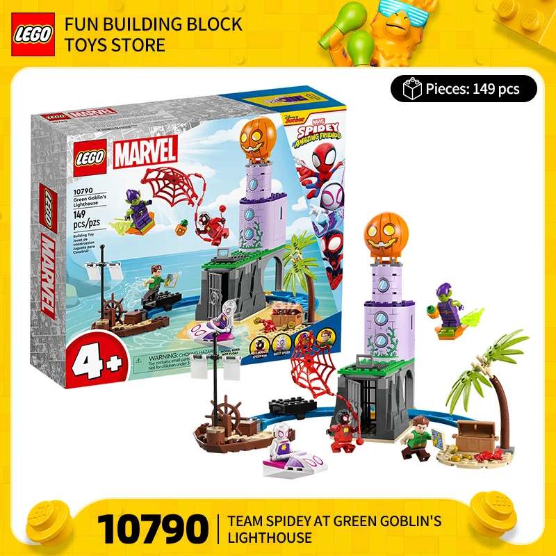 

LEGO 10790, отряд Человека-паука, битва, зеленый дьявол, маяк, детская головоломка, строительные блоки, игрушка