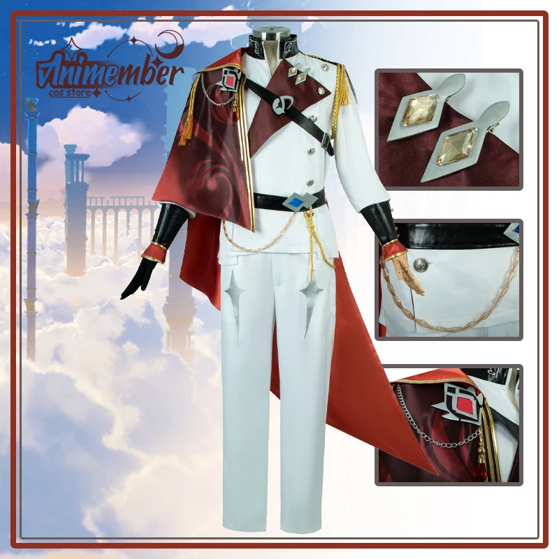 

Tartaglia Cosplay Genshin Impact Costume Handsome Clothing with Top Shoulder Accessories Cos Halloween Party Carnival Costume