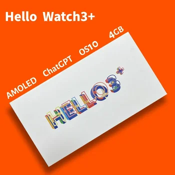 헬로 워치 3 플러스 + Gen3 스마트 워치 2.04 인치 아몰레드 스크린, 4 GB 롬, 로컬 음악 앨범, 울트라 스마트워치, 남성용 피트니스 손목시계