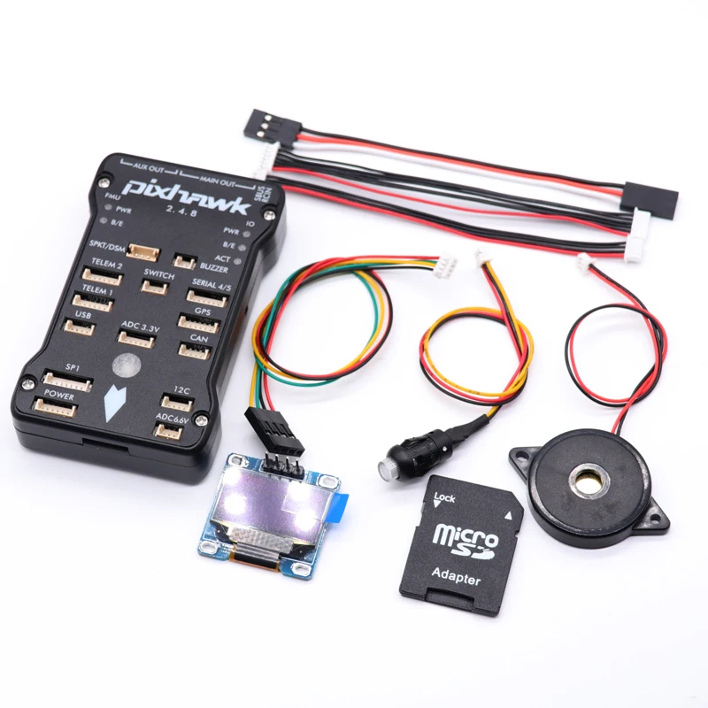 

Pixhawk PX4 PIX 2.4.8 32 Bit Flight Controller +Safety Switch+Buzzer+ 4G SD+OLED Module