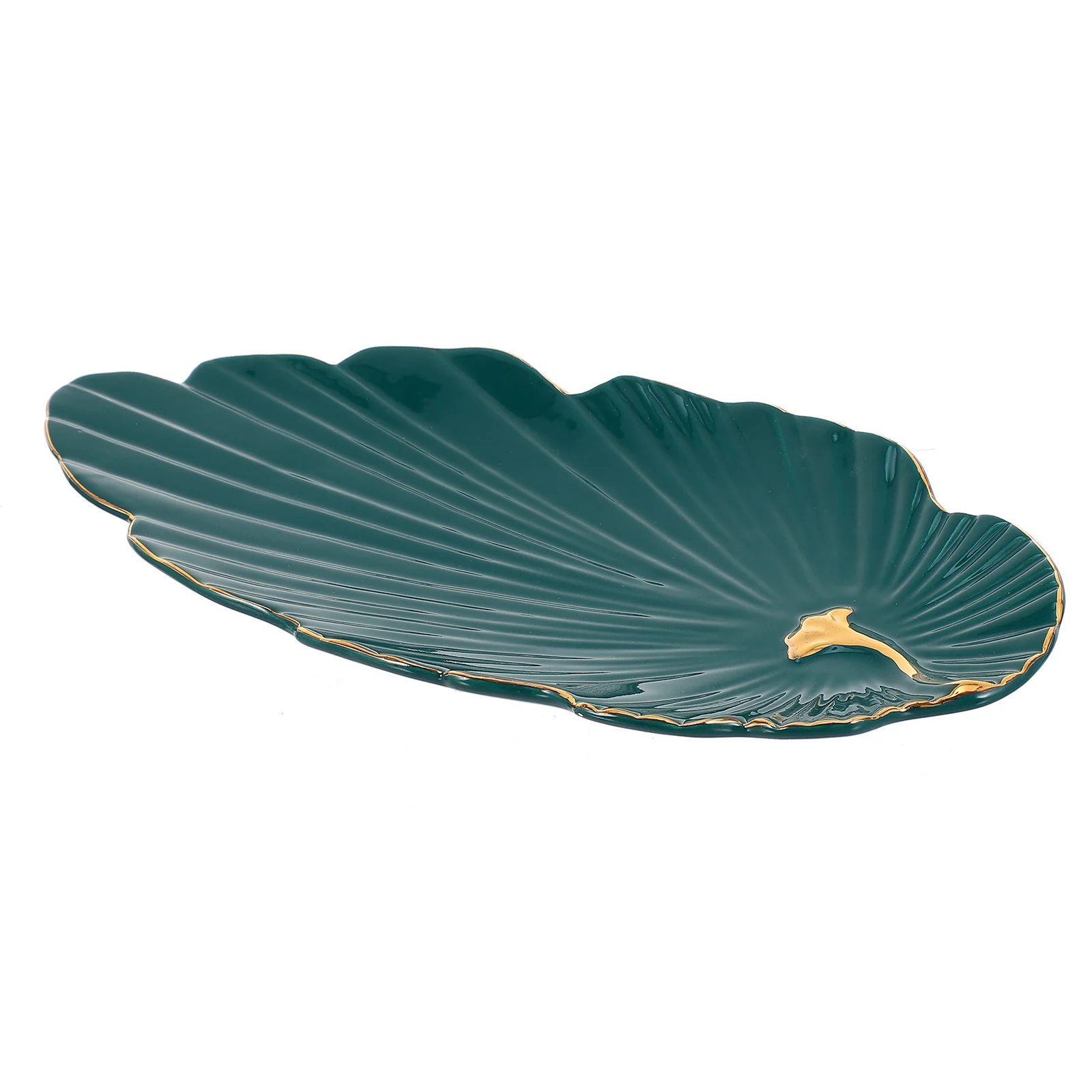 Ceramic Leaf Shape Plate Multi Functional Sushi Dumpling Dish Jewelry Holder Ring Display Bracelet Tray Sushi Plate