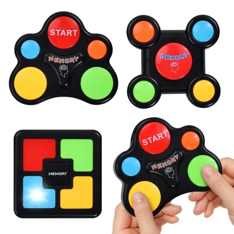 Children's Memory Game Machine LED Light Sound Effect Multi-Person Interactive Toys Training Hand-Eye Coordination Game Machine