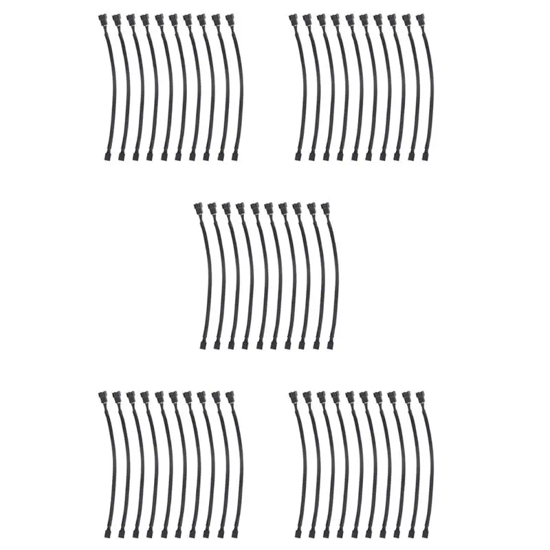 50PCS 4 Pin PWM Fan Extension Power Cable Connector Case Male To Female Extending Cables Compatible With 4 Pin/3 Pin Fan