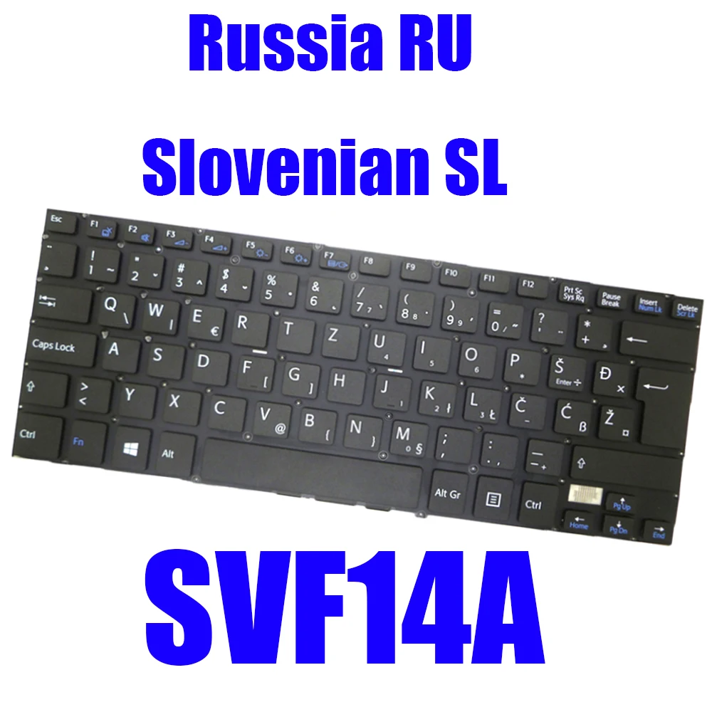 RU SL Laptop Keyboard For SONY SVF14A 9Z.NABBQ.10R 149238561RU V141106CS1RU AEGD57001203A 9Z.NABBQ.11F 149238771SI New