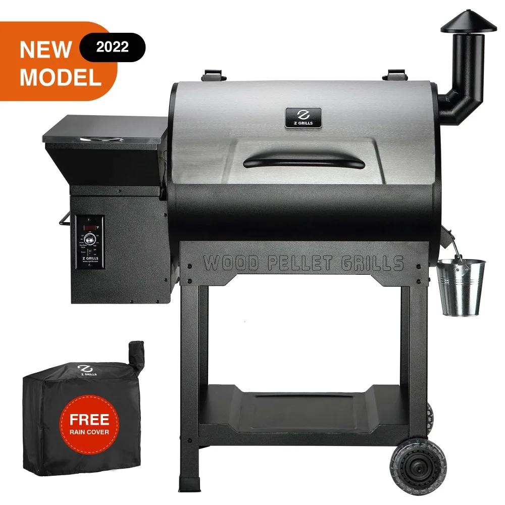 

Z GRILLS ZPG-7002B3E 697 кв. дюйма Древесные гранулы для гриля and Smoker 8-in-1 BBQ нержавеющая сталь