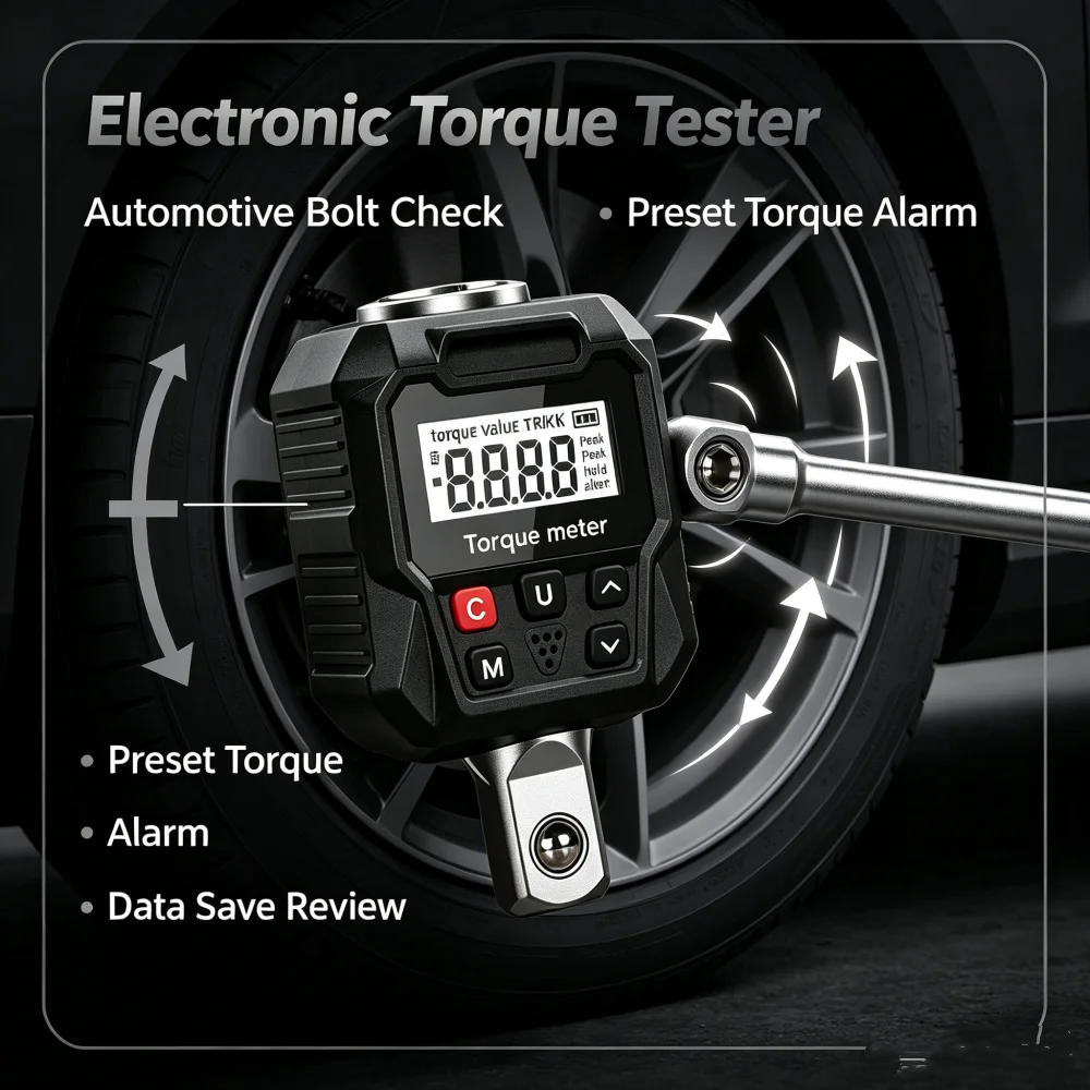 Digital torque meter torque tester module 17-340N. m high-precision torque testing instrument Nm/ft-lb/in-lb/kg-cm Unit Switchin