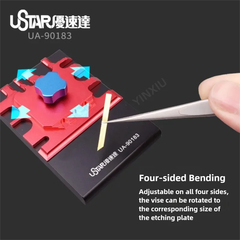 USTAR Mini Photo Etched Parts Bending Vise for Gundam Military Model Metal Parts Shaping Assembly Modification Craft Tools