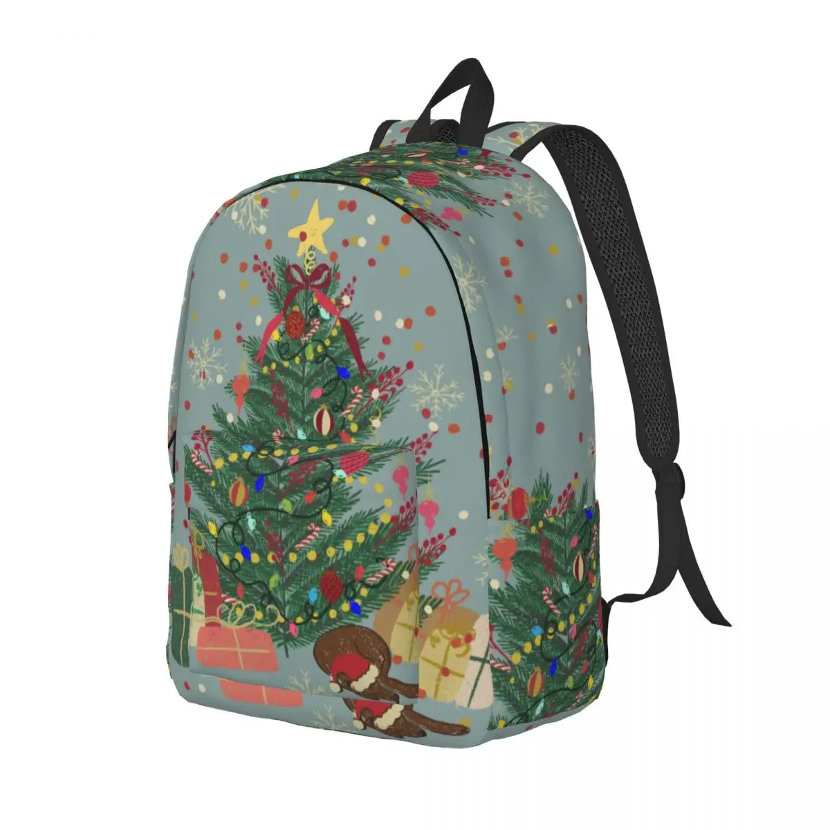 Cozy Christmas Gift Backpack Happy Holidays Cute Backpacks Girl Daily Big School Bags Designer Rucksack