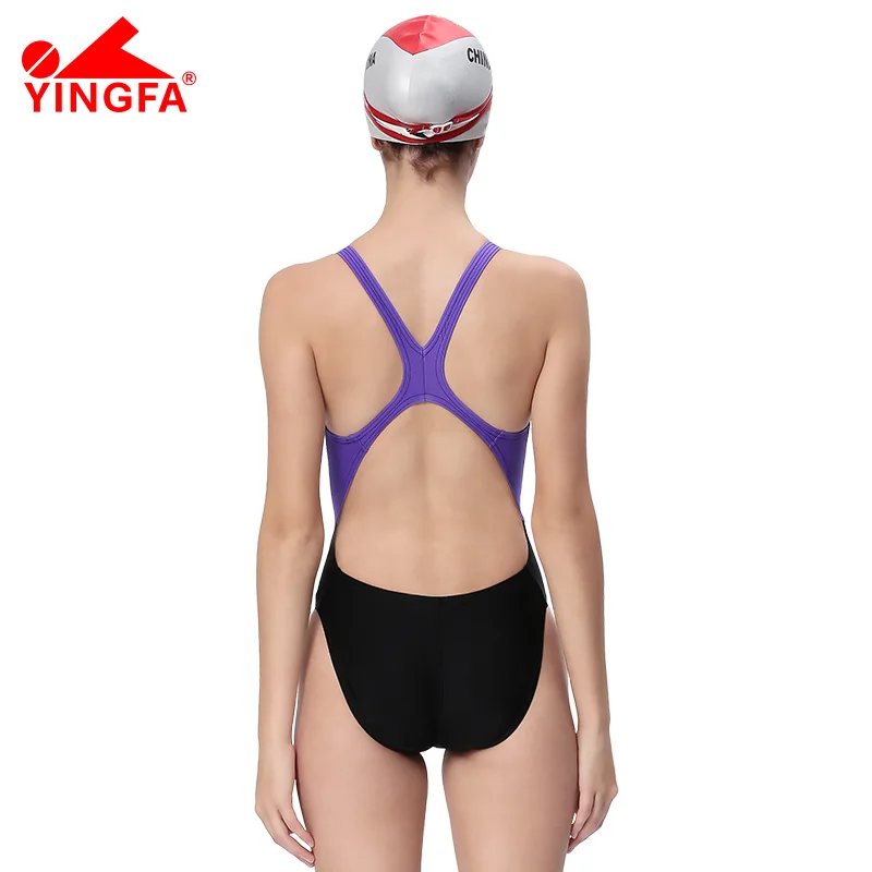 YINGFA 976 Female One Piece Swimsuit Professional Training Sport Women Girl Training Swimwear Quick Dry Bathing Suit