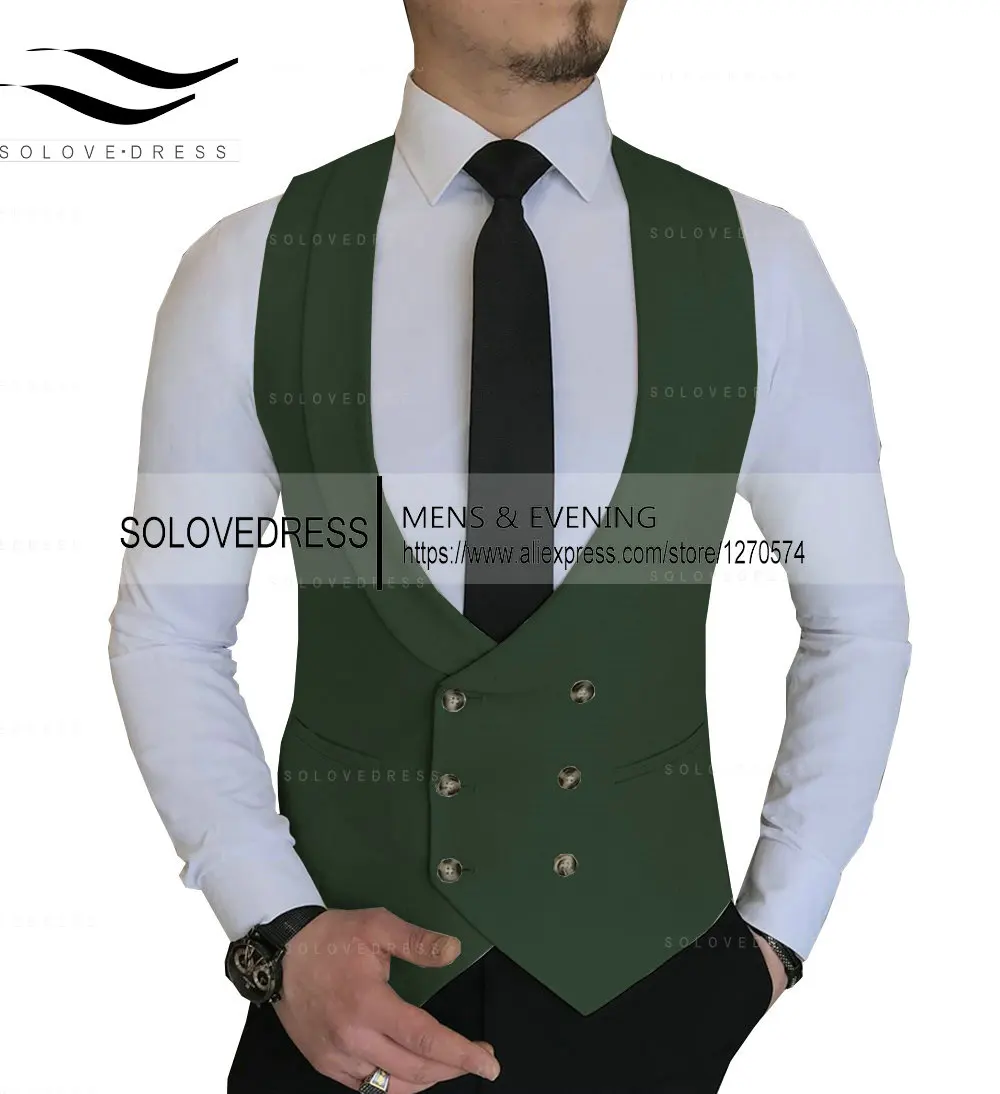 Black Men\'s Suit Vests Vintage Herringbone for Wedding Groomsmen Mens Waistcoat Vest