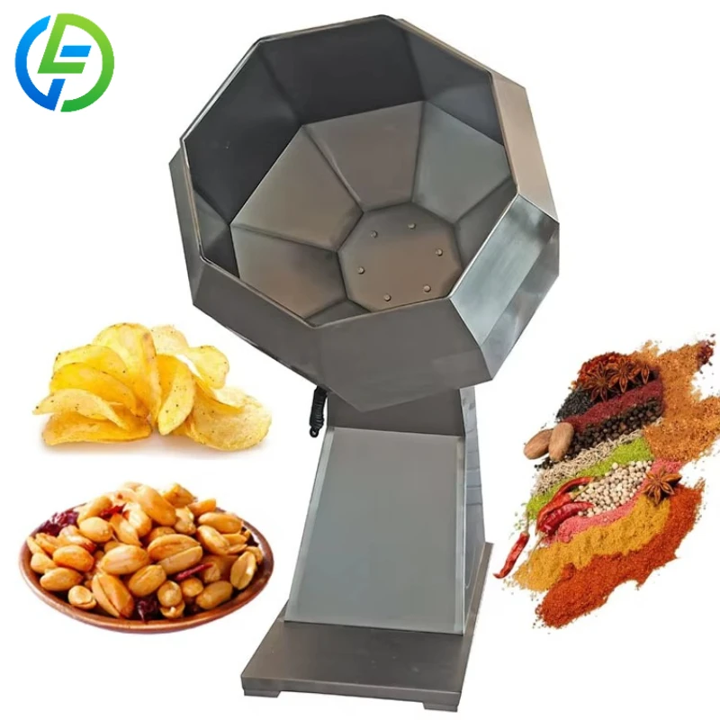 Customized Octagonal Seasoning Machine Water Chestnut Type Peanut Coating Machine Star Anise Macadamia Nuts Seasoning Machine