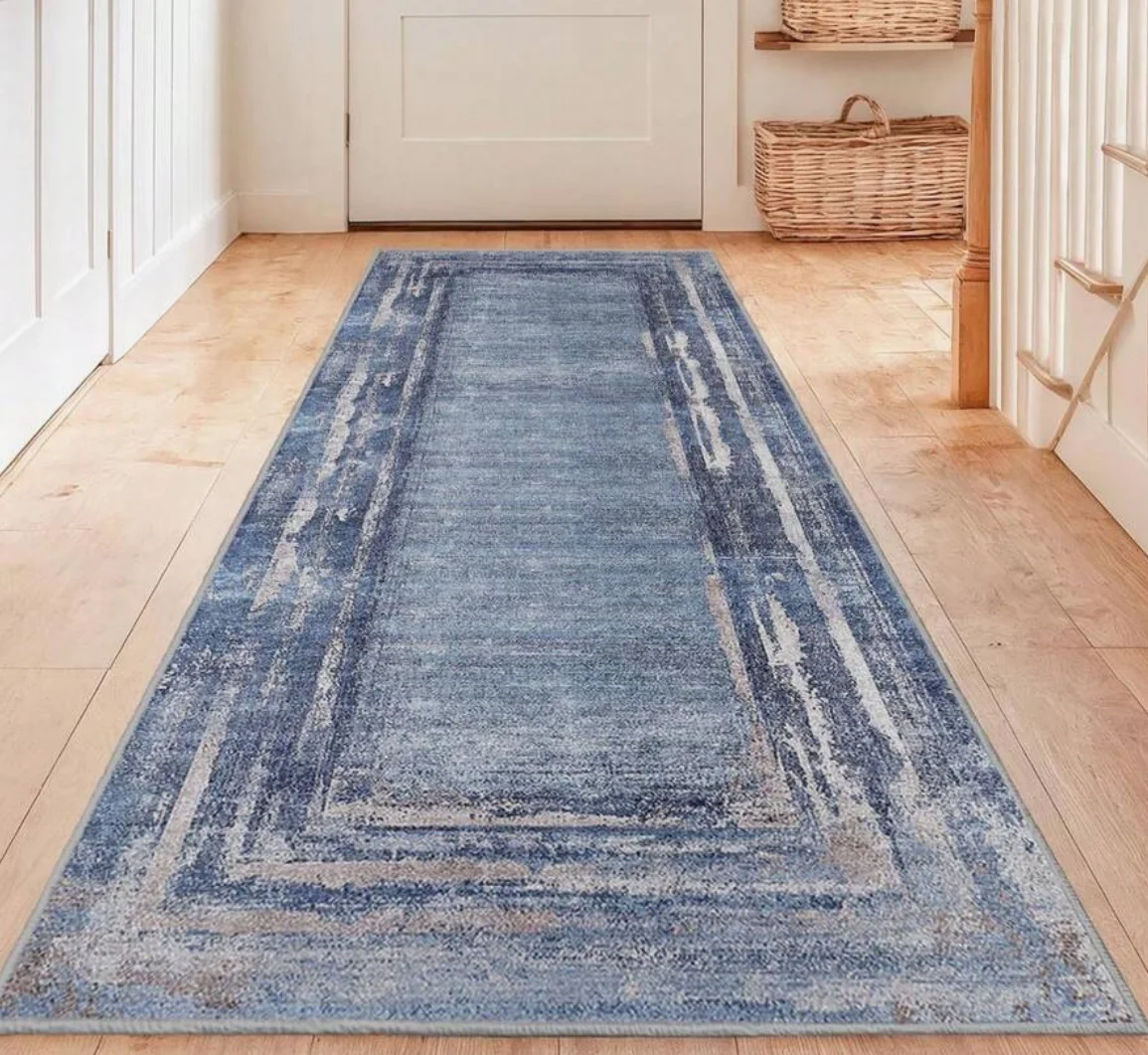 Blue Tone Long Runner Rug Vint - đánh giá và giá Commercial Kitchen Mats