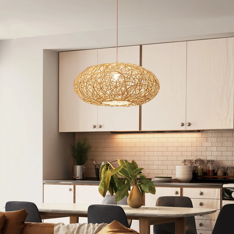 Imagem -04 - Moderno Rattan Pingente Luzes Novo Estilo Chinês Hanglamp para Sala de Estar Quarto Sala de Jantar E27 Loft Decoração Luminária Suspensão