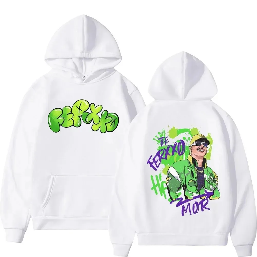 

2024 Autumn Winter Rapper Feid Ferxxo Album Tour Print Hoodie Men Women Hip Hop Fashion Hoodies Rap Streetwear Top Clothing