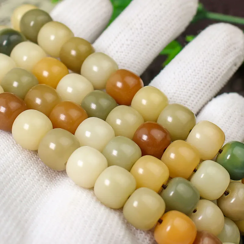 Candy Duobao Bodhi Root Ornament108Beads54Beads Flexible Ring Pendant Bracelet Necklace Green Bodhi Seed