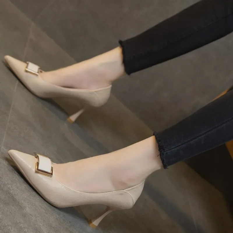 Zapatos de Mujer Damen-Pumps mit spitzer Zehenpartie, hochwertige Frühlings- und Sommer-Stiletto-Absatzpumps, elegantes Damenschuhwerk und Schuhe a661 – Detail 6