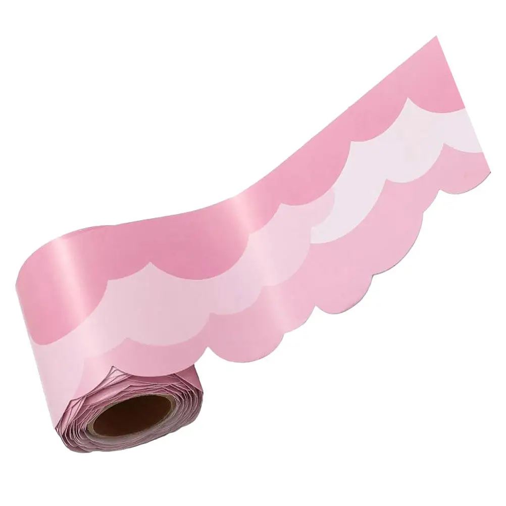 Bulletin Board Border Sticker Cloud Shape Scalloped Chalkboard Trim for Classroom DIY Decoration