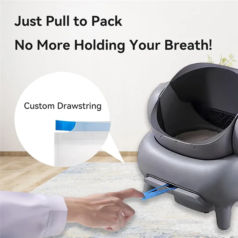 بطانات أكياس فضلات القطط تريند 2025 لـ Neakasa M1 Pet Pivot Autoscooper 11 صندوق نفايات القطط ذاتي التنظيف مفتوحًا - Drawstring Desi